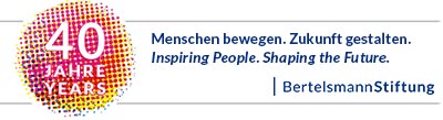 Logo 40 Jahre Bertelsmann Stiftung